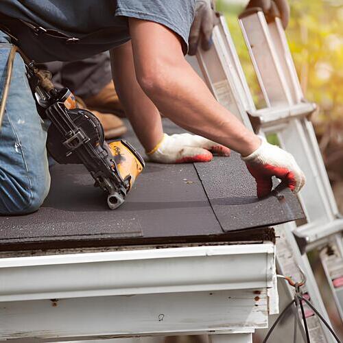 emergency roof repairs on a shingle roof