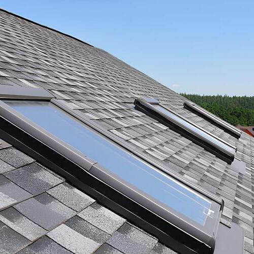 skylight in the roof of a home